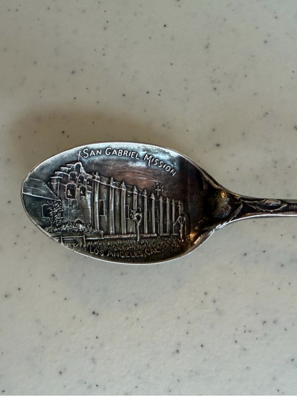 Vintage Sterling Silver San Gabriel Mission Spoon Los Angeles CA Souvenir .925 - Picture 4 of 11